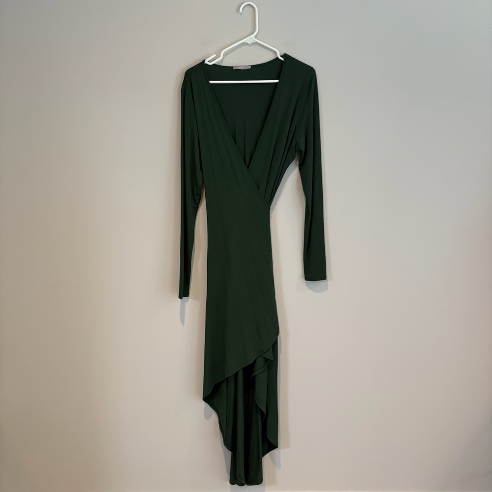 Tart Forest Green Long Sleeve Wrap Dress